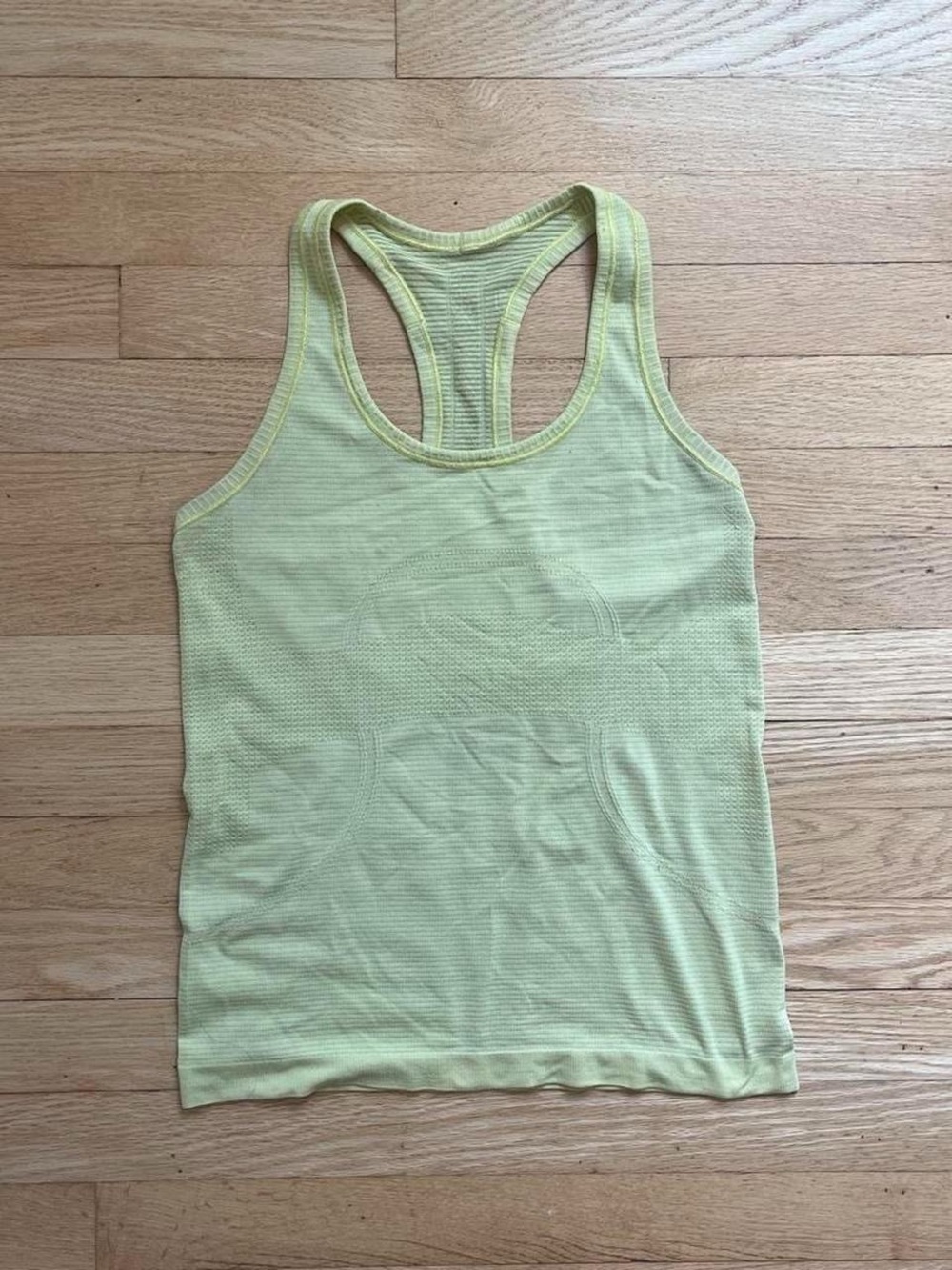 lululemon athletica Pale Yellow Racerback Tank Top